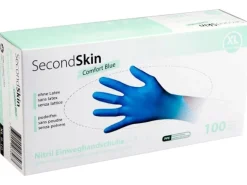 SecondSkin Einweghandschuh Nitril Comfort XL, Blau, 100 Stück