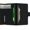 SECRID Portemonnaie Miniwallet Matte Black/Red