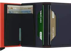 SECRID Portemonnaie Slimwallet Matte Nightblue Orange