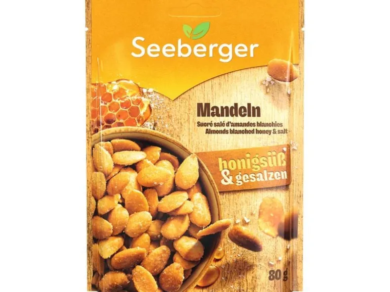 Seeberger Blanchierte Mandeln, Honig und Salz 80 g