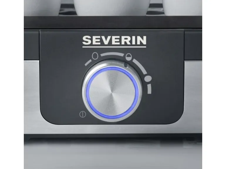Severin Eierkocher EK 3163, Schwarz/Silber