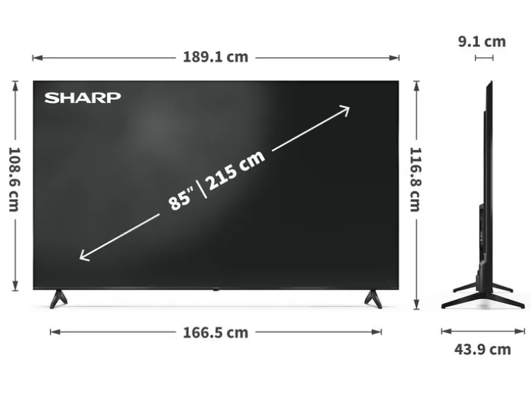 Sharp TV 85HP5465E 85", 3840 x 2160 (Ultra HD 4K), QLED