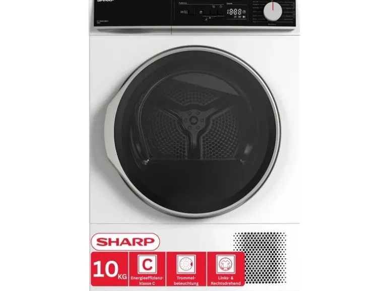 Sharp Wäschetrockner KD-NHA0S6GW1C 10 kg Weiss Rechts