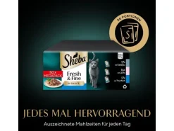 Sheba Nassfutter Sauce mit Kabeljau, Lachs und Thunfisch, 50 x 50g