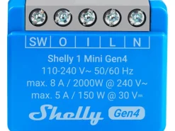 Shelly WLAN-Schaltaktor 1 Mini Gen4 WiFi-Switch Blau, 8 A