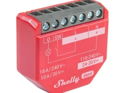 Shelly WLAN-Schaltaktor 1PM Gen4 Rot, 16 A