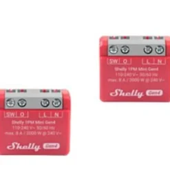 Shelly WLAN-Schaltaktor 1PM Mini Gen4 x 2 Rot
