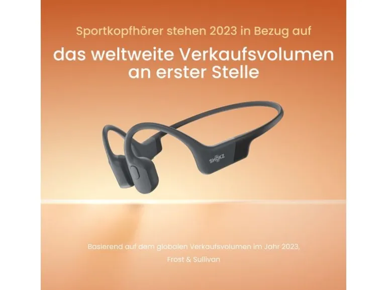 Shokz Bone Conduction Kopfhörer OpenRun USB-C Schwarz