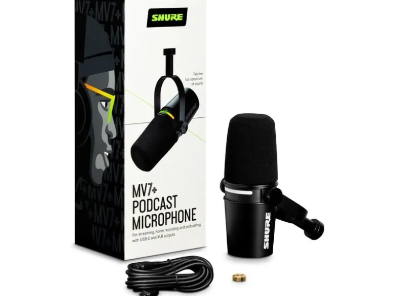 Shure Mikrofon MV7+ Schwarz