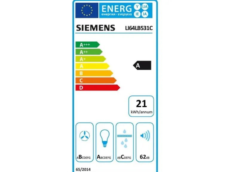 Siemens Abzughaube LI64lB531C 4 Stufen