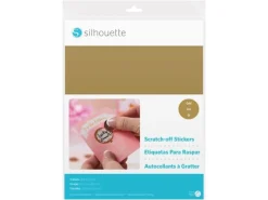 Silhouette Stickerpapier zum Aufkratzen gold
