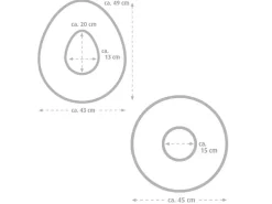 SISSEL Sit Ring rund mit Bezug 15 cm x 45 cm, 1 Stück