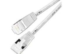 SLIM KAT6A 10 Gigabit Lightpatchkabel rund, U/FTP, Ø 3.8 mm,weiss