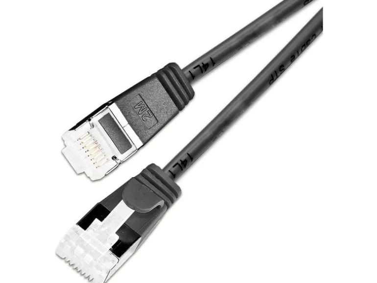 SLIM KAT6A 10 Gigabit Lightpatchkabel rund,U/FTP,Ø 3.8 mm,schwarz
