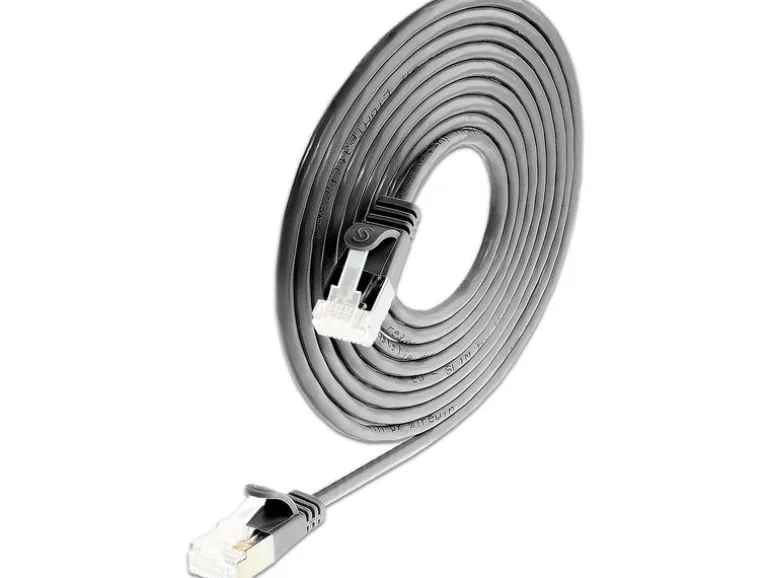 SLIM KAT6A 10 Gigabit Lightpatchkabel rund,U/FTP,Ø 3.8 mm,schwarz