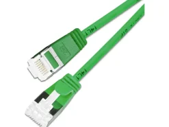 SLIM KAT6A 10 Gigabit Lightpatchkabel rund, U/FTP, Ø 3.8 mm, grün