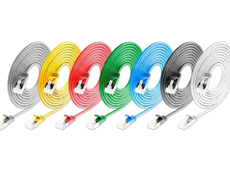 SLIM KAT6A 10 Gigabit Lightpatchkabel rund, U/FTP, Ø 3.8 mm, grau