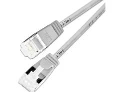 SLIM KAT6A 10 Gigabit Lightpatchkabel rund, U/FTP, Ø 3.8 mm, grau