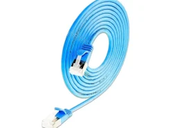 SLIM KAT6A 10 Gigabit Lightpatchkabel rund, U/FTP, Ø 3.8 mm, blau