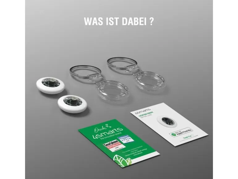 4smarts Schlüsselfinder Standort-Finder SkyTag Lucid 2er Set Weiss