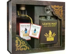 Säntis Malt Geschenkset Himmelberg Whisky Flachmann 0.5 l