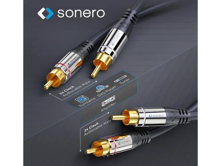 sonero Audio-Kabel Cinch - Cinch 1 m