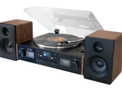 soundmaster Stereoanlage PL920 Schwarz/Braun