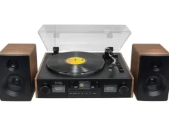 soundmaster Stereoanlage PL920 Schwarz/Braun