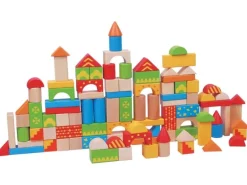 Spielba Holzspielwaren Bauklötze Holzbausteine 100 Stück