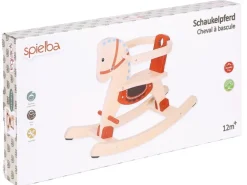 Spielba Holzspielwaren Schaukelpferd Rot/Nature