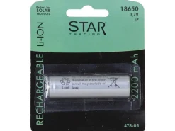 Star Trading Batterie 18650 3.7 V 2200 mAh LI-ION