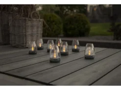 Star Trading Gartenlicht Solardekoration Tropea, Grau