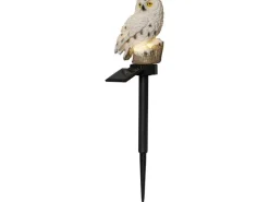 Star Trading Gartenlicht Solardekoration Owl, Beige