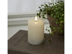 Star Trading LED-Kerze Flamme Flow, Ø 7.5 x 12.5 cm, Weiss