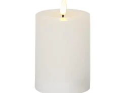 Star Trading LED-Kerze Flamme Flow, Ø 7.5 x 12.5 cm, Weiss
