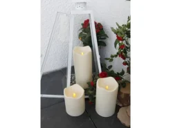 Star Trading LED-Kerze Pillar Paul Ø 10 x 23 cm, Beige