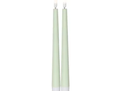 Star Trading LED-Stabkerzen Set Dinner Candy 2 pack, Warmweiss – Grün