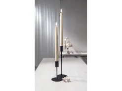 Star Trading LED-Stabkerzen Set Flamme Slim, 2 Stück, Beige