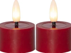 Star Trading LED Teelichter Set 2 Pack Flow 5 cm – rot