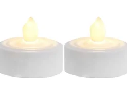 Star Trading LED Teelichter Set Paulo Ø 3.6 x 2.9 cm, Weiss, 2 Stk