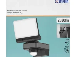 STEFFEN Aussenwandleuchte Floodlight LED PIR 24W