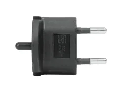 STEFFEN Fixadapter 2-Pol Deutschland CEE7 auf Schweiz T11 Schwarz