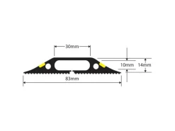 STEFFEN Kabelbrücke D-Line 14 x 83 mm, 1.8 m, Schwarz