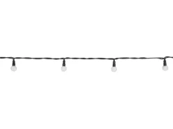 STEFFEN Lichterkette Gardenline 1000 cm, Weiss/Schwarz