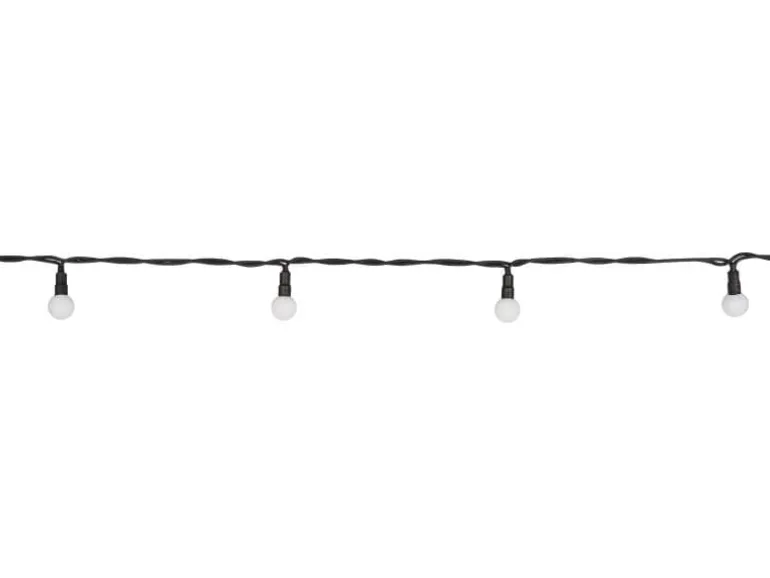 STEFFEN Lichterkette Gardenline 1000 cm, Weiss/Schwarz