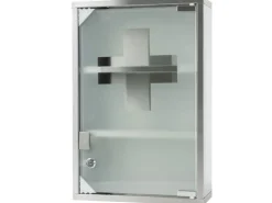 STRUCT Erste Hilfe Schrank 30 x 45 x 12 cm, Edelstahl