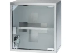 STRUCT Erste Hilfe Schrank 30 x 30 x 12 cm, Edelstahl