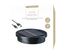 STT Solarpanel USB Ersatz, Rund, Schwarz