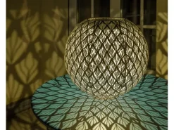 STT Windlicht Solar Antic Ball Emilia, Ø 30 cm, Marineblau