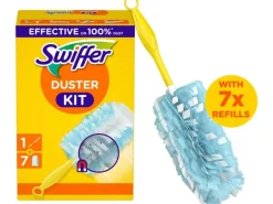 Swiffer Staubmagnet mit Griff 7 Stück, Blau/Gelb